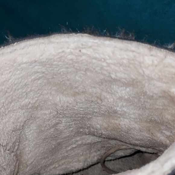 Leather Rabbit Fur Fringes Mukluk Boots 8 - Picture 6 of 10